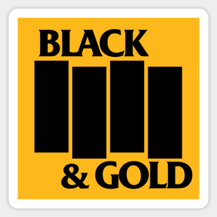 Black & Gold Flag Sticker